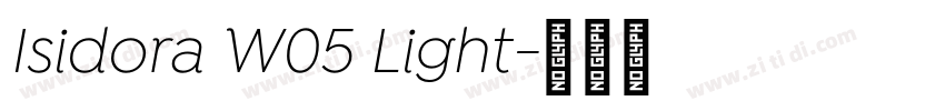 Isidora W05 Light字体转换